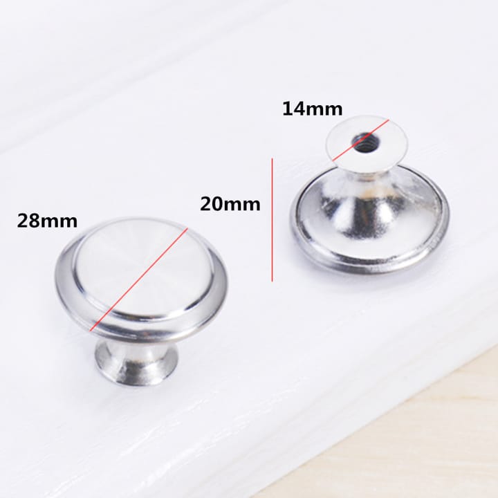 Knurl / Stainless Steel Cabinet Pull, 1-1/8 in knob