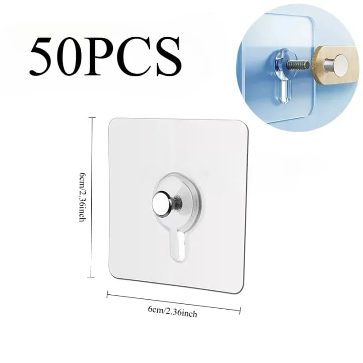 Round Adhesive Wall Hook, Pack of 50