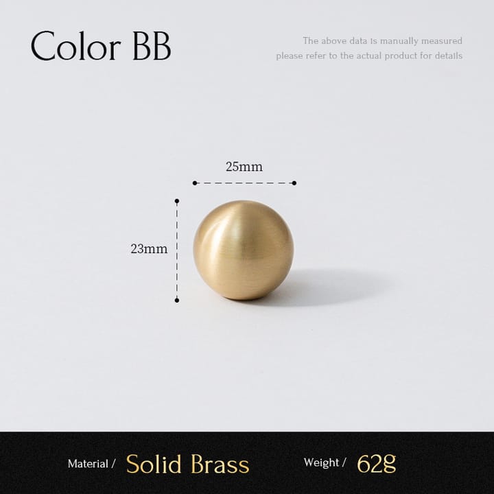 The Round Brass Cabinet Knob, 1 x 7/8 in