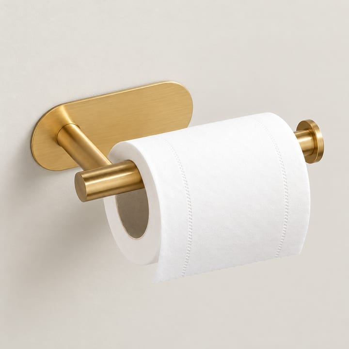 The 2-in-1 Toilet Paper Holder, Gold, style A, single