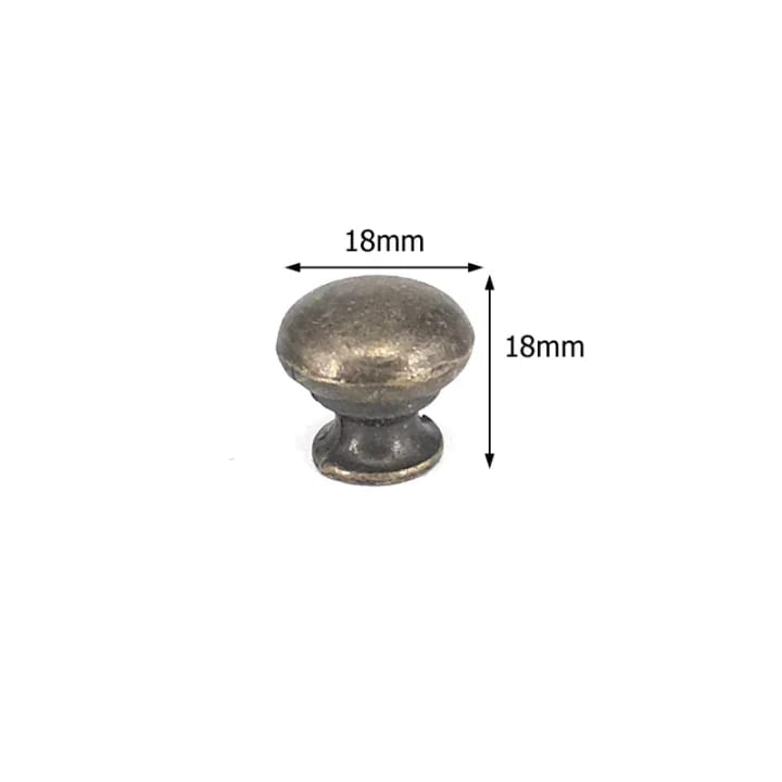 Heritage Antique Bronze Cabinet Knob, Fluted ball, 0.5 in
