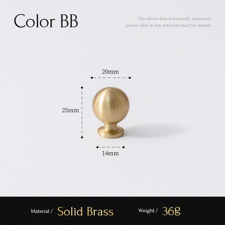 The Round Brass Cabinet Knob, 13/16 x 1 in