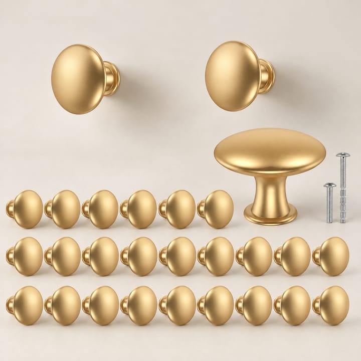 Round Zinc Cabinet Knob
