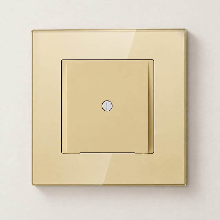 Glass Cable Exit Wall Plate, Gold glass