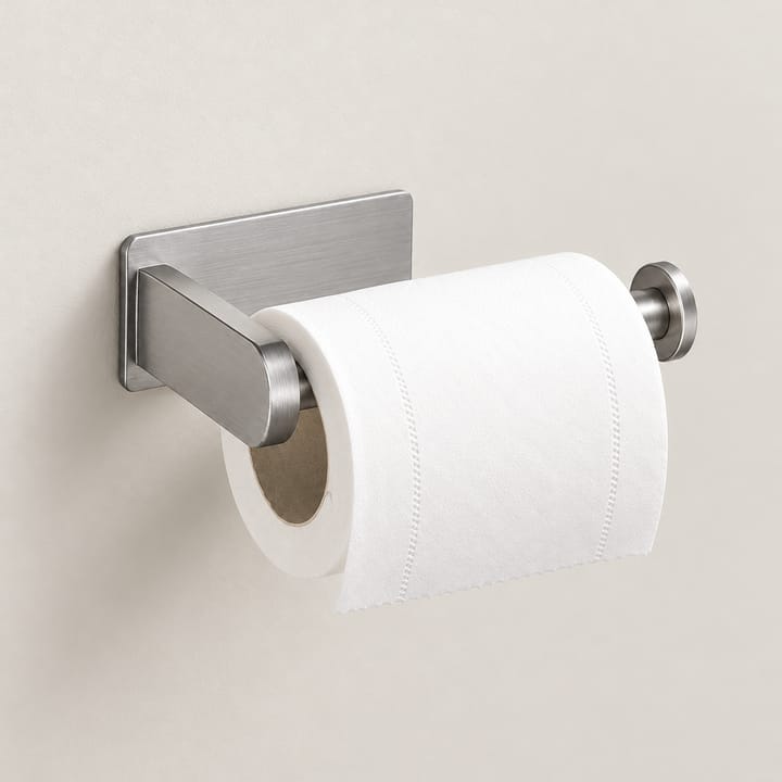 The 2-in-1 Toilet Paper Holder, Silver, style B, single
