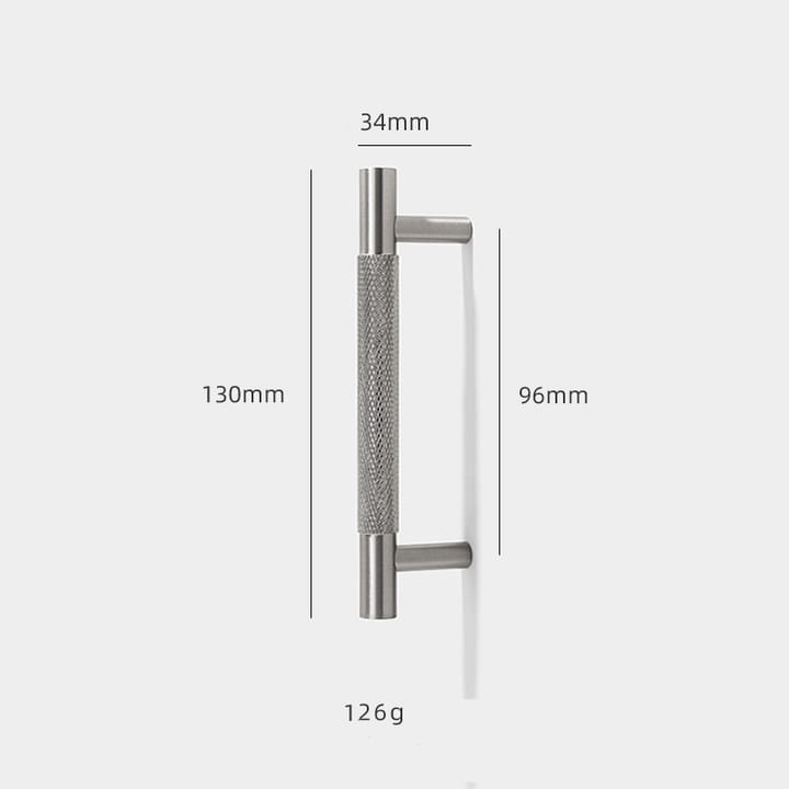 Knurl / Nickel bar pull, 3-3/4 in (96 mm)