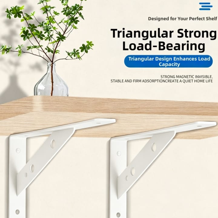The White Steel Shelf Bracket Pair