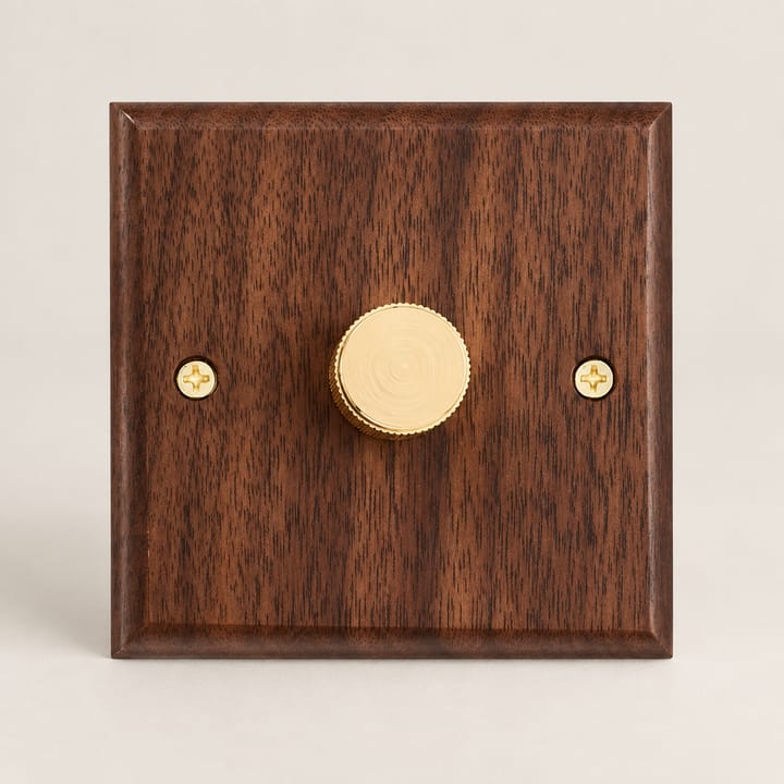 The Walnut and Brass Switch Plate, Fan speed switch