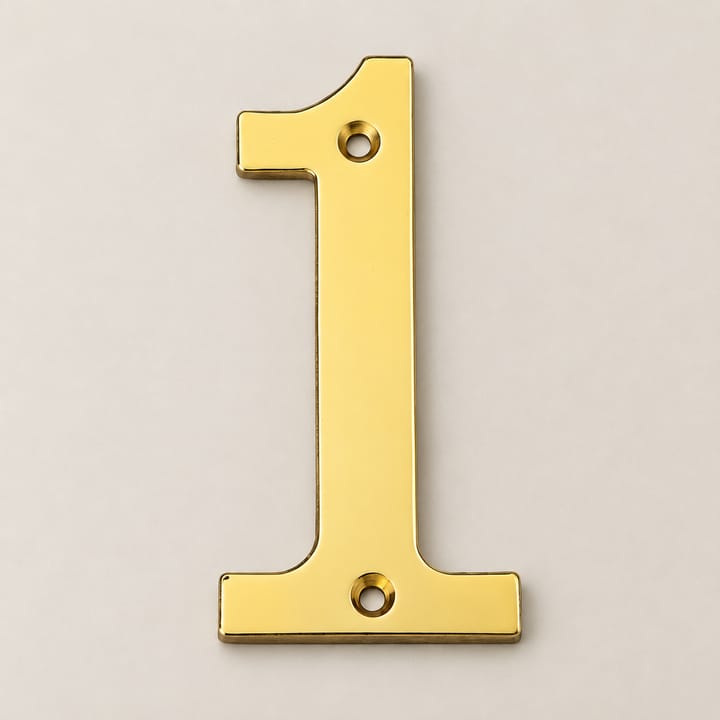 Number / Zinc House Plate, Gold 1
