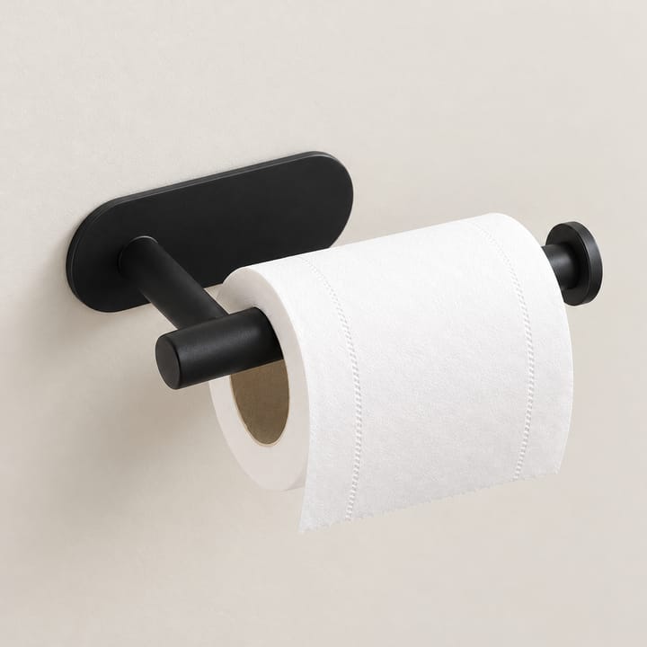 The 2-in-1 Toilet Paper Holder, Black, style A, single