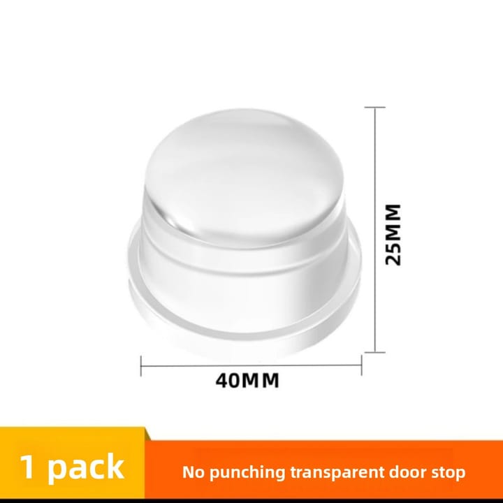 Clear Silicone Floor Door Stop, Single