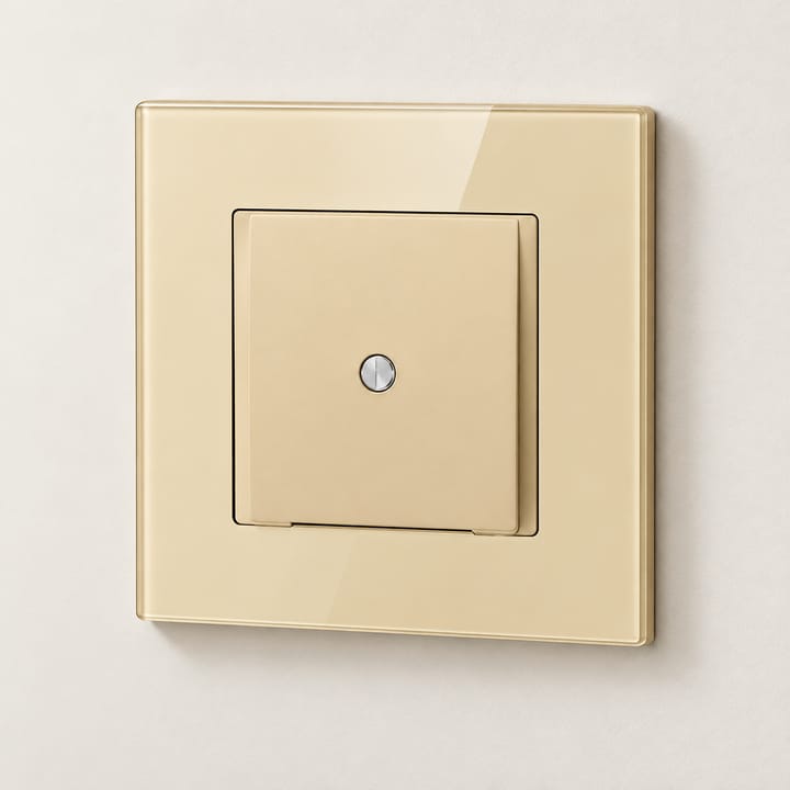 Glass Cable Exit Wall Plate, Gold