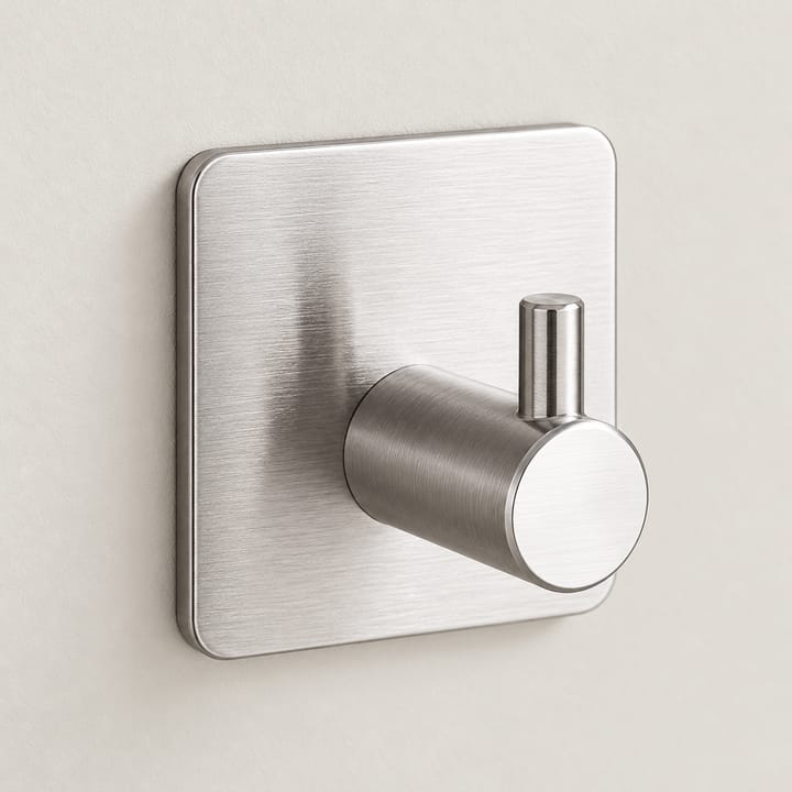 The Stainless Adhesive Wall Hook, Metallic, single