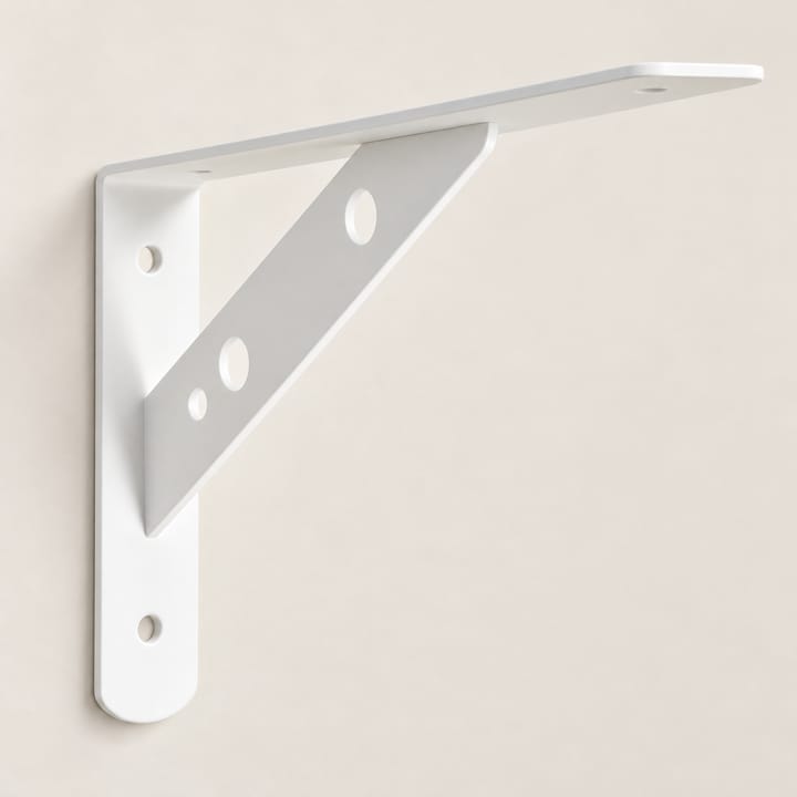 The White Steel Shelf Bracket Pair
