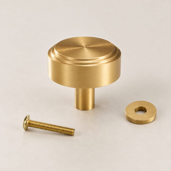 Nurlin Solid Brass Cabinet Knob, Matte brass