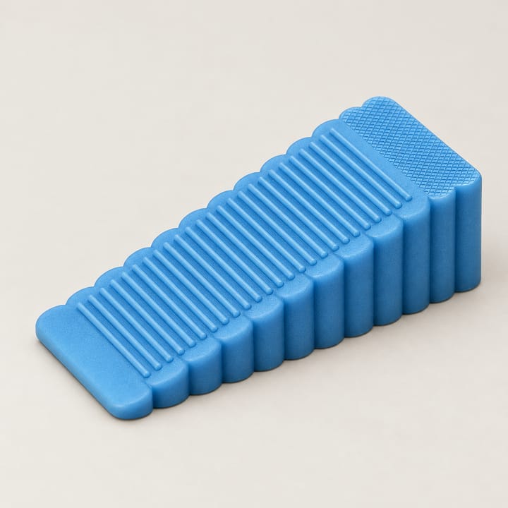 The Grip Silicone Door Stop Wedge, Blue