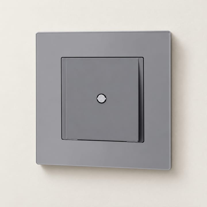 Glass Cable Exit Wall Plate, Gray