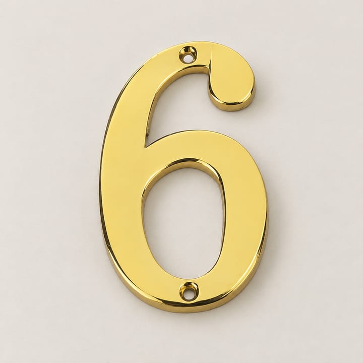 Number / Zinc House Plate, Gold 6