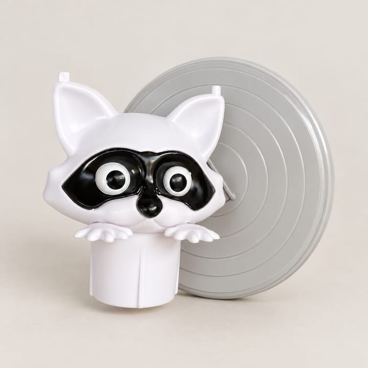 Animal Toilet Paper Holder, White raccoon