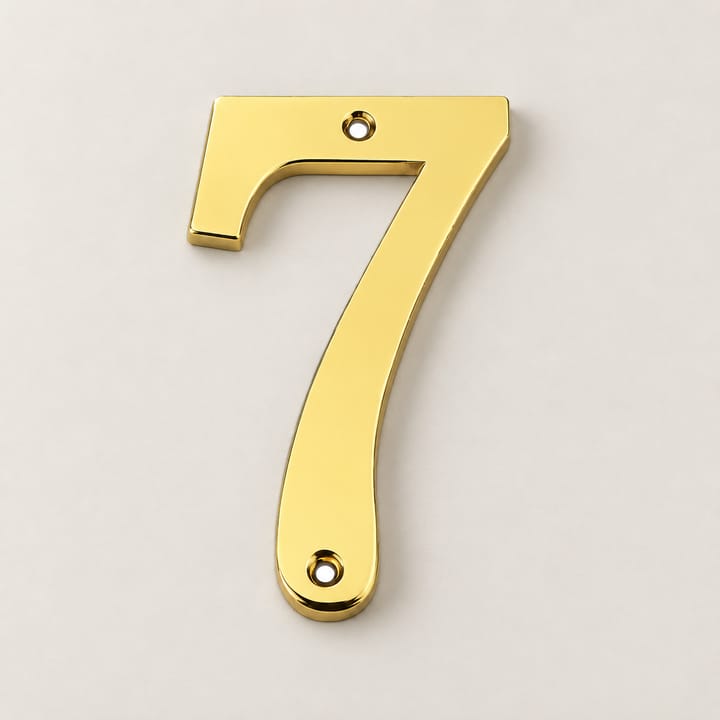 Number / Zinc House Plate, Gold 7