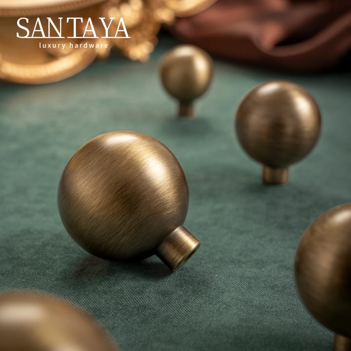 The Antique Bronze Round Brass Cabinet Knob