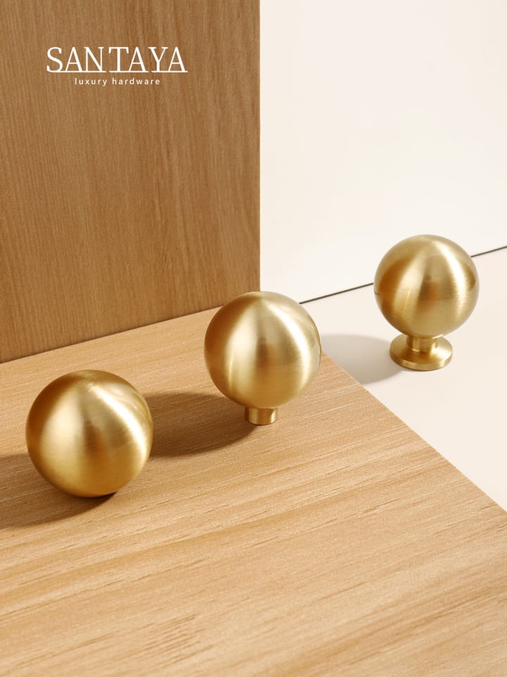 The Round Brass Cabinet Knob