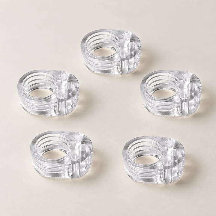 Clear Silicone Door Stop Bumper, Pack of 5