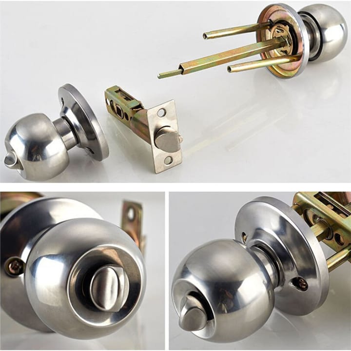 The Round Aluminum Door Knob Lock Set