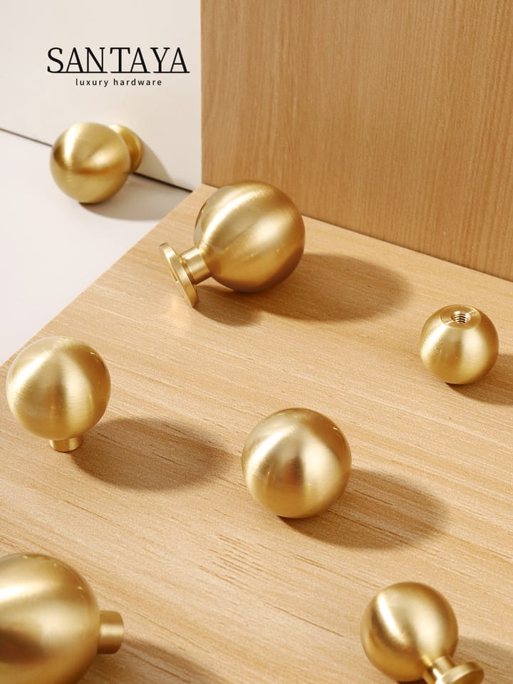 The Round Brass Cabinet Knob