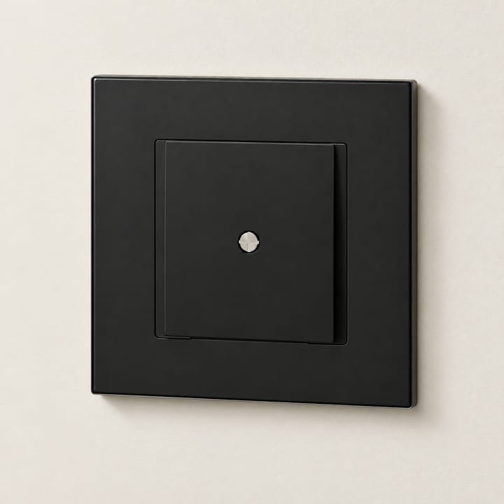 Glass Cable Exit Wall Plate, Black