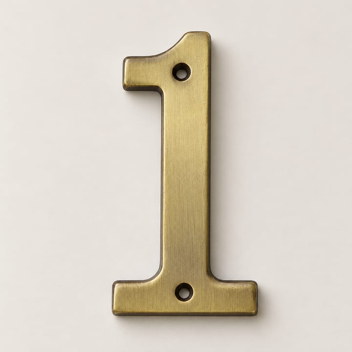 Number / Zinc House Plate, Bronze 1