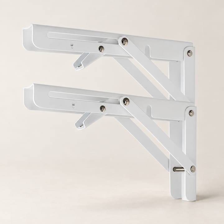 Fold / White folding shelf brackets, 8 in