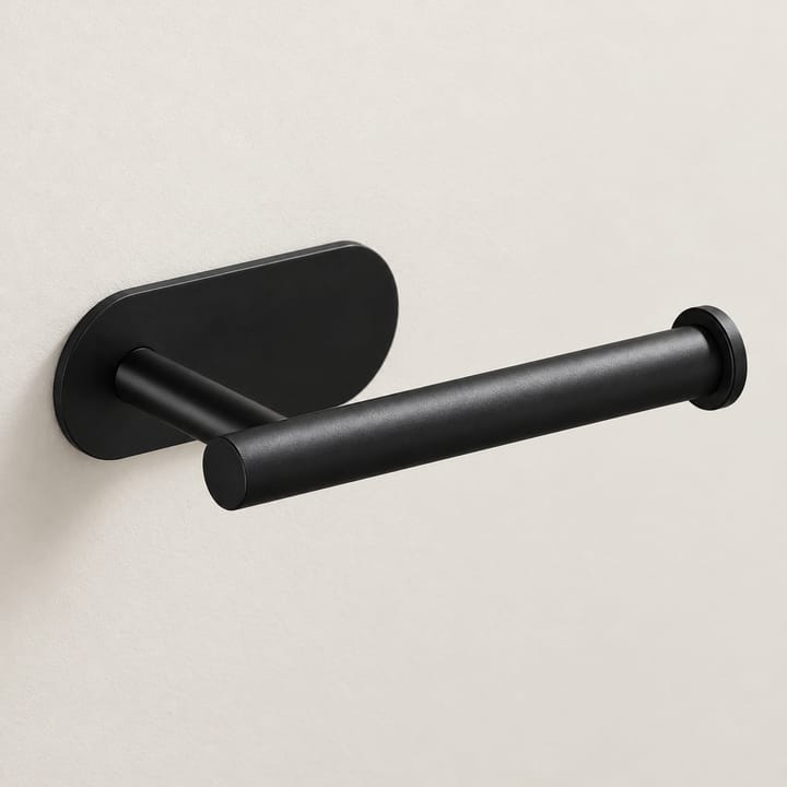 The Stick-On Roll Holder, Black, oval bar
