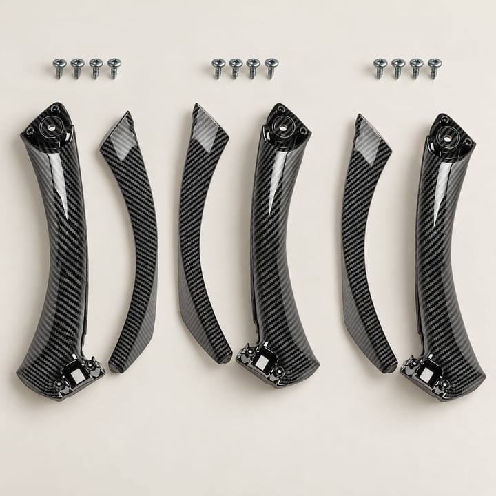 E90 Interior Door Handle Set, Carbon fiber right-hand drive