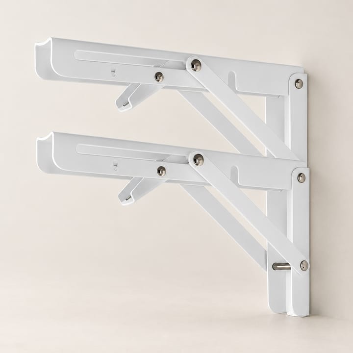 Fold / White folding shelf brackets, 10 in