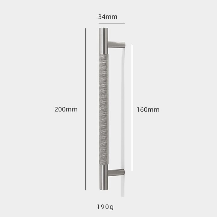 Knurl / Nickel bar pull, 6-5/16 in (160 mm)