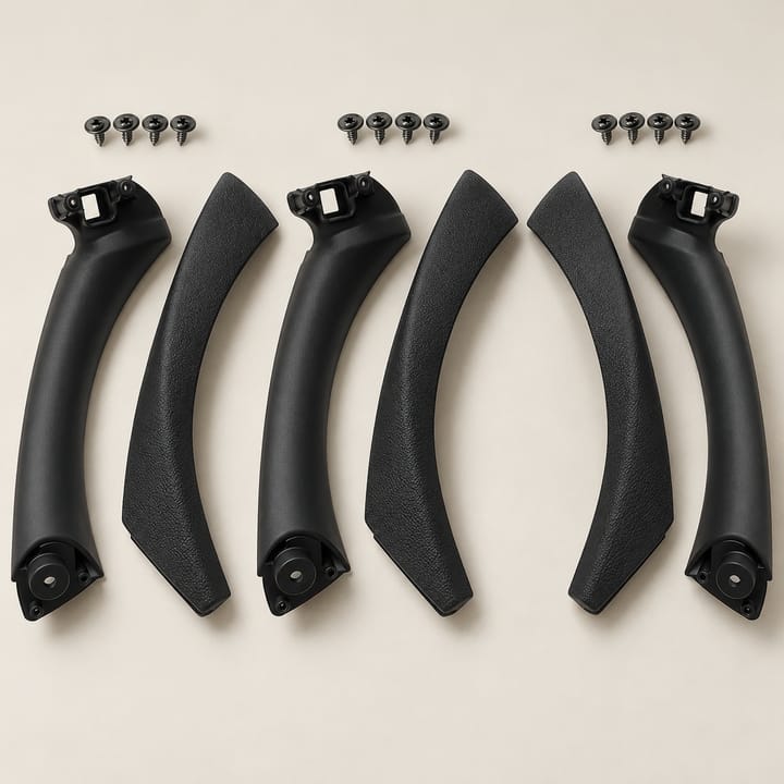 E90 Interior Door Handle Set, Black left-hand drive