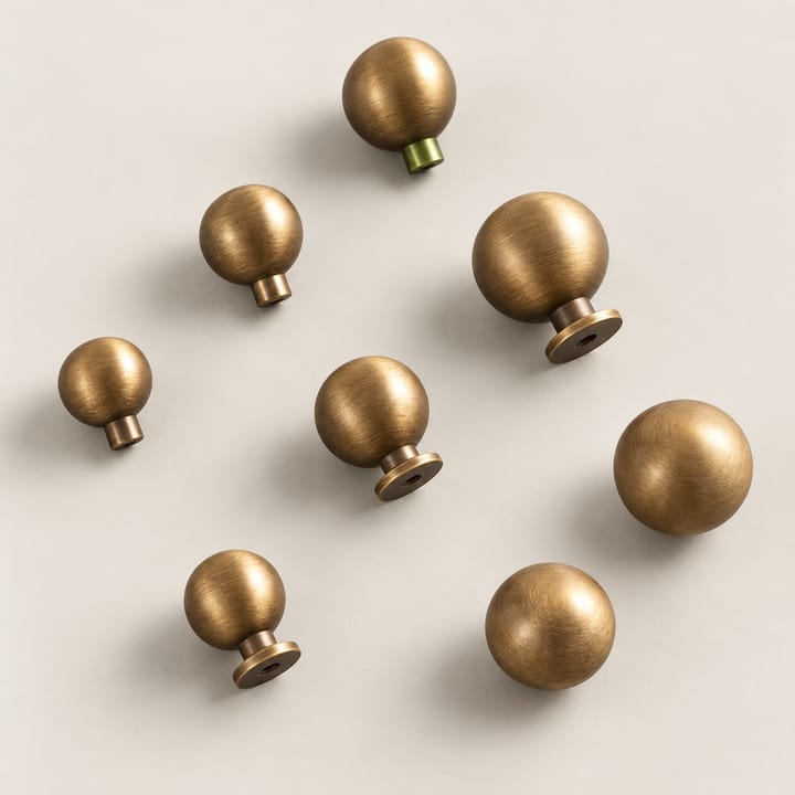 The Antique Bronze Round Brass Cabinet Knob