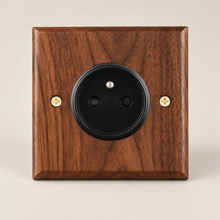 The Walnut and Brass Switch Plate, French socket
