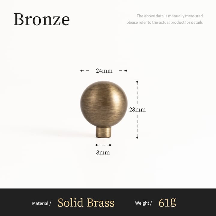 The Antique Bronze Round Brass Cabinet Knob, 15/16 in knob with stem, 1-1/8 in tall