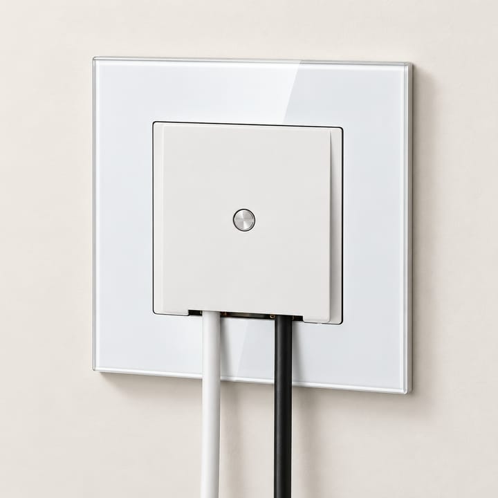 Glass Cable Exit Wall Plate