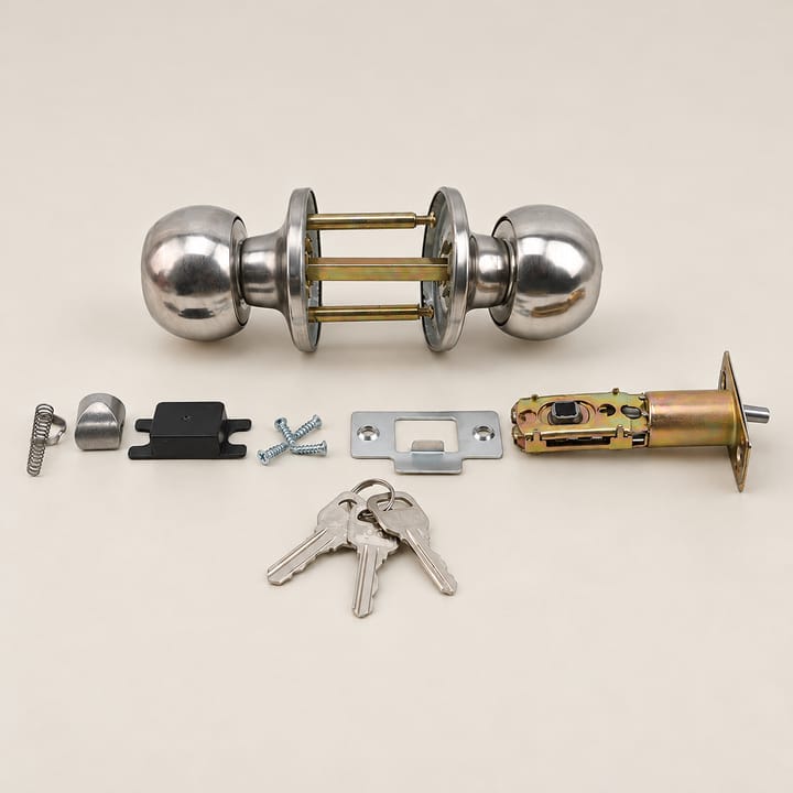 The Round Aluminum Door Knob Lock Set