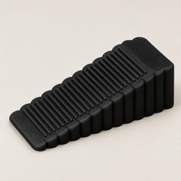 The Grip Silicone Door Stop Wedge, Black