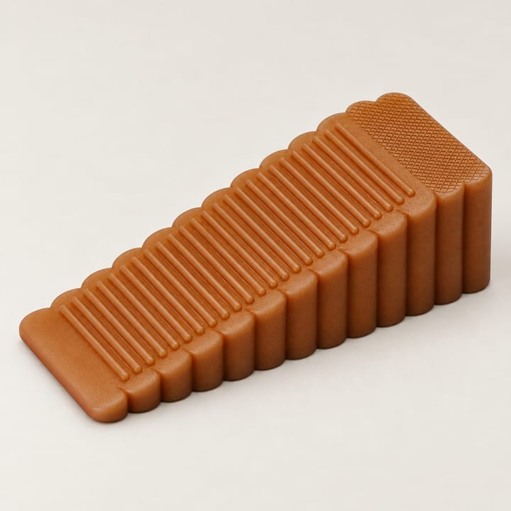 The Grip Silicone Door Stop Wedge, Brown