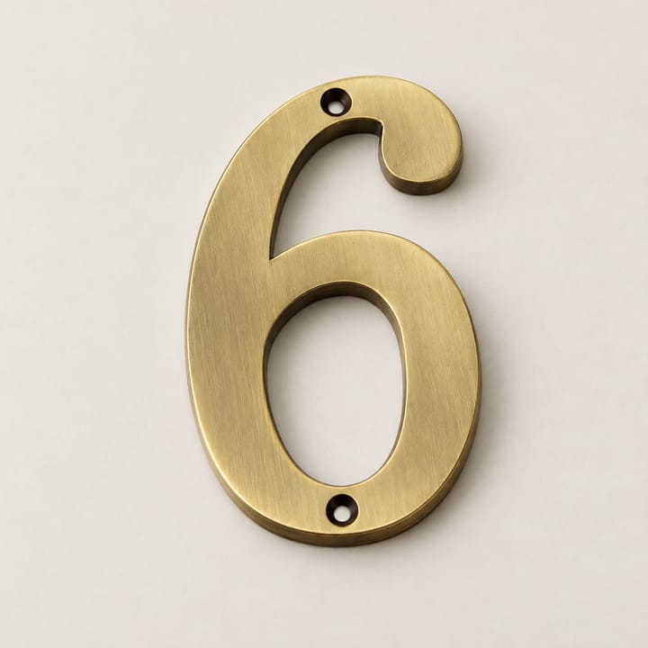 Number / Zinc House Plate, Bronze 6