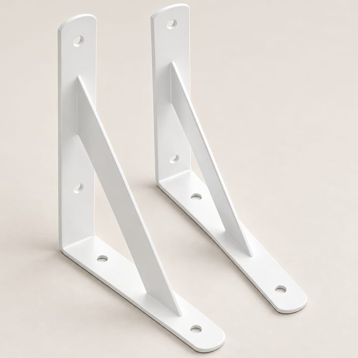 The White Steel Shelf Bracket Pair
