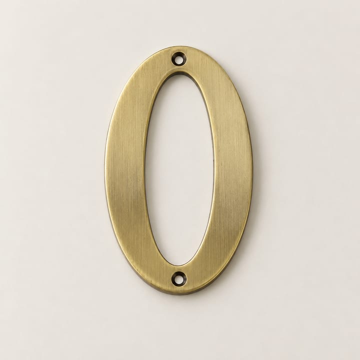 Number / Zinc House Plate, Bronze 0