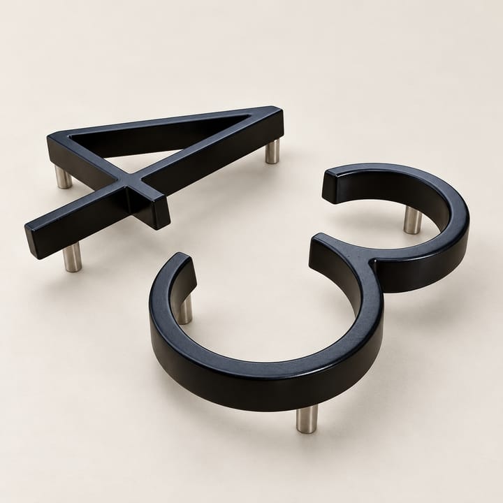 The Floating Zinc House Number