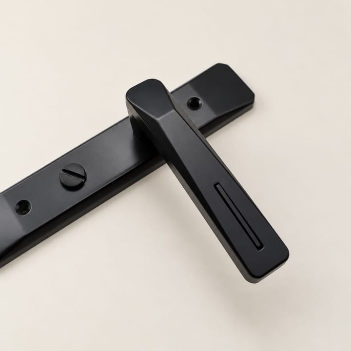 The Matte Black Door Handle With Lock