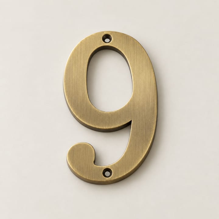 Number / Zinc House Plate, Bronze 9